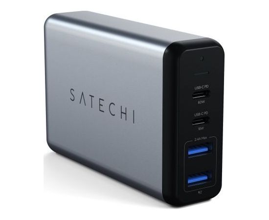 LĀDĒTĀJS Satechi 75W Dual USB-C and USB-A PD Travel Charger