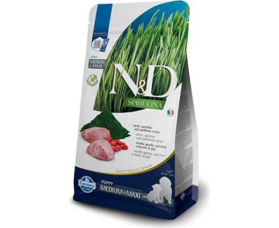 FARMINA N&D Spirulina Lamb Puppy MED/MAXI - dry dog food - 7 kg