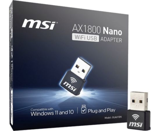 Karta sieciowa MSI 302-8ZE30XE-000 NANO. Wifi 6