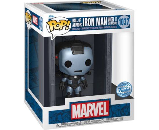 Funko Pop! Deluxe: Marvel Hall of Armor: Iron Man Model 11 War Machine (Mettalic) (PX Previews Exclusive) #1037 Bobble-Head Vinyl Figure