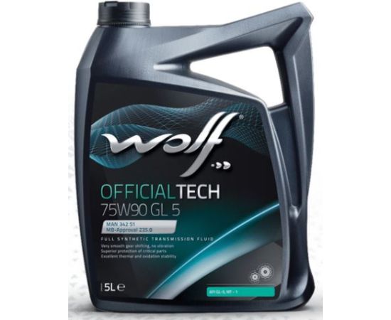 WOLF OFFICIALTECH 75W90 5L GL5 MB 235.8, VOLVO 97312