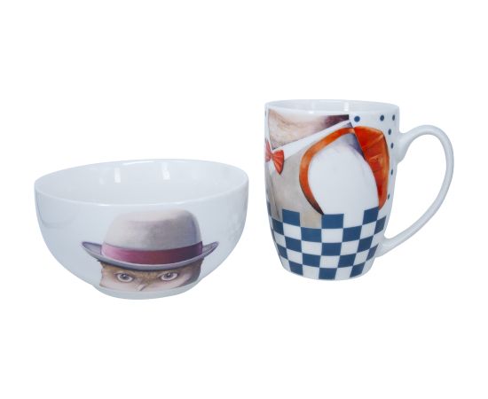 Cup+bowl set POPPY, mix