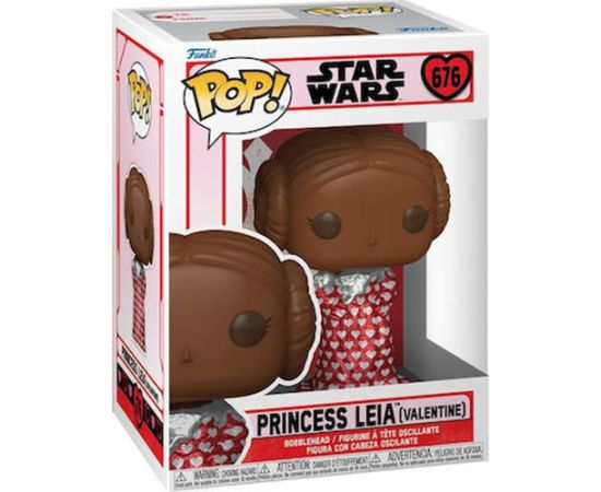 Funko Pop! Disney: Star Wars Valentines Day 2024 - Princess Leia (Valentine Chocolate) #676 Bobble-Head Vinyl Figure