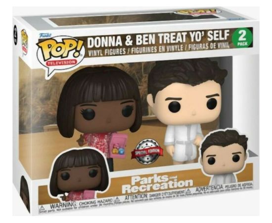 Funko Pop! 2-Pack Television: Parks and Recreation - Donna  Ben Treat Yo Self (Special Edition) Vinyl Figures