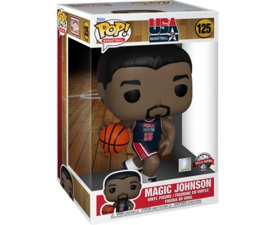 Funko Pop! Jumbo: USA Basketball - Magic Johnson (1992 Team USA Navy Uni) (Special Edition) #125 Vinyl Figure (10)