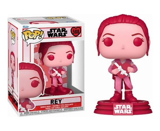 Funko Pop! Disney Star Wars: Valentines S3 - Rey #588 Bobble-Head Vinyl Figure