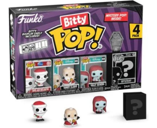 Funko Bitty Pop! 4-Pack: Disney The Nightmare Before Christmas 30th - Santa Jack Skellington Vinyl Figures