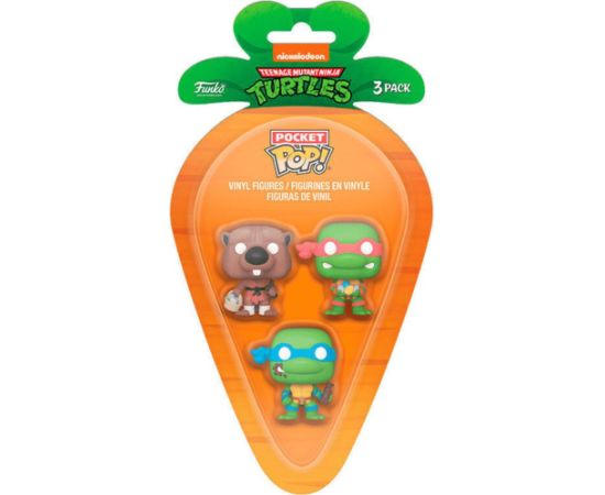 Funko 3-Pack Carrot Pocket Pop!: Teenage Mutant Ninja Turtles - Leonardo/Raphael/Splinter Vinyl Figures