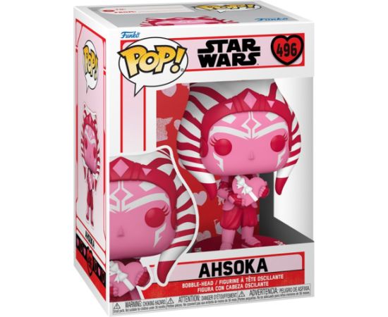 Funko Pop! Star Wars: Valentines S2 - Ahsoka #496 Bobble-Head Vinyl Figure