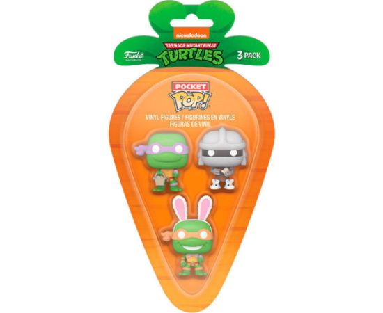 Funko 3-Pack Carrot Pocket Pop!: Teenage Mutant Ninja Turtles - Donatello/Michelangelo/Shredder Vinyl Figures