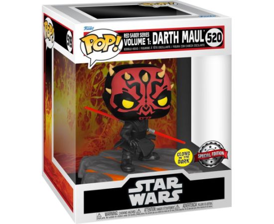 Funko Pop! Deluxe: Disney Star Wars - Red Saber Series Volume 1: Darth Maul (Glows in the Dark) (Special Edition) #520 Bobble-Head Vinyl Figure