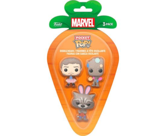 Funko 3-Pack Carrot Pocket Pop!: Guardians of the Galaxy (PDQ) Vinyl Figures