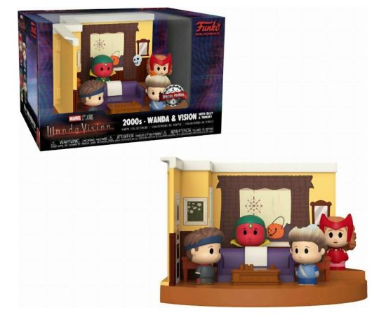 Funko Pop! Mini Moments: WandaVision - 2000s - Wanda  Vision with Billy and Tommy (Special Edition) Vinyl Collectibles