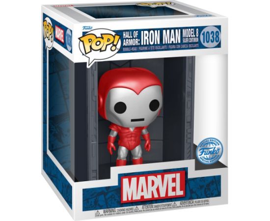 Funko Pop! Deluxe: Marvel Hall of Armor: Iron Man Model 8 Silver Centurion (Mettalic) (PX Previews Exclusive) #1038 Bobble-Head Vinyl Figure