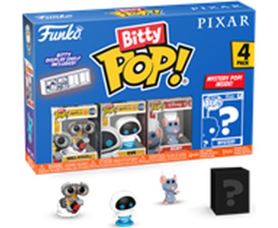 Funko Bitty Pop! 4-Pack: Disney Pixar - Wall-E, Eve, Remy, Mystery Pop! Vinyl Figures