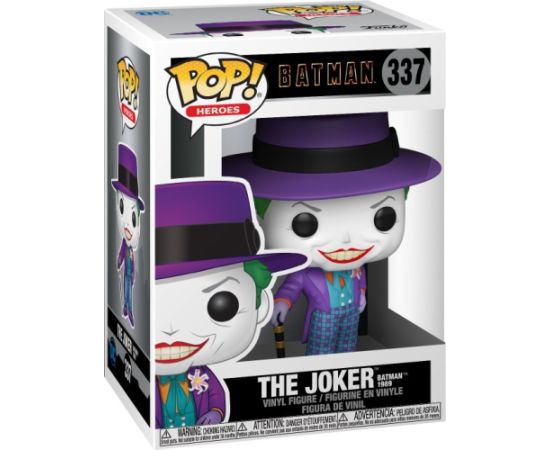 Funko Pop! DC Heroes: Batman 1989 - The Joker* (with Hat-Batman 1989 Movie) #337 Vinyl Figure