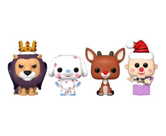 Funko 4-Pack Pocket Pop!: Rudolph The Red-Nosed Reindeer - Happy Holidays Vinyl Figures