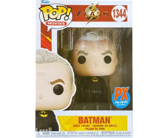 Funko Pop! Movies DC: The Flash - Batman (Keaton) Unmasked (ALT) (PX Exclusive) #1344 Vinyl Figure