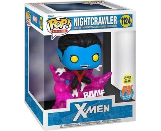 Funko Pop! Deluxe: X-Men - Nightcrawler (Teleporting) (Glows in the Dark) (PX Previews Exclusive) #1124 Bobble-Head Vinyl Figure