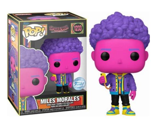 Funko Pop! Marvel: Spider-Man Across the Spider-Verse - Miles Morales (Blacklight) (Special Edition) #1233 Bobble-Head Vinyl Figure