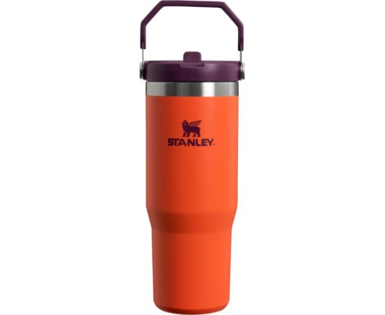 Stanley Termokrūze ar salmiņu The IceFlow Flip Straw Tumbler 0,89L oranža