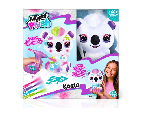 AIRBRUSH PLUSH Plīša DIY komplekts Koala ar aerogrāfu, 22 cm