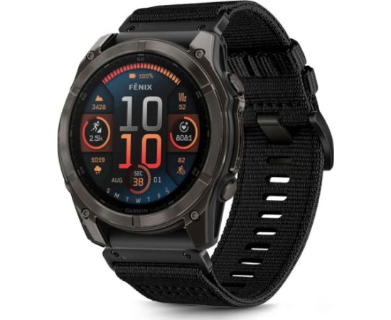 Tech-Protect watch strap Nylon Classic Garmin fenix 5X/5X Plus/6X/6X Pro/7X/8 51mm, must