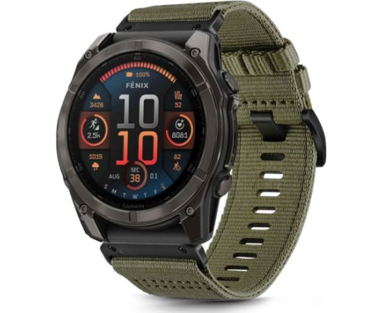 Tech-Protect watch strap Nylon Classic Garmin fenix 5/6/6 Pro/7/8 47mm/E, olive green