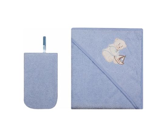 WOMAR double after bath covers with a washcloth 80x80 cm Light Blue