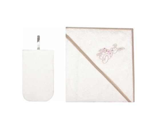 WOMAR double after bath covers with a washcloth 80x80 cm White