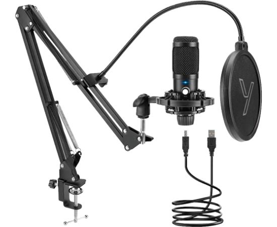 Yenkee YMC 1031 Streamer studio USB mikrofons 2.0 ar aksesuāriem