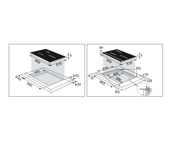 Built-in induction hob De Dietrich DPI4330B