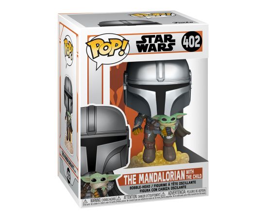 FUNKO POP! Vinyl: Фигурка Star Wars: The Mandalorian Flying w/Jet