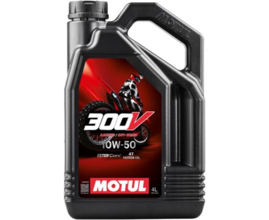 Motul 300V FL OFF ROAD 10W50 4L Ester Core tehnoloģija 4T