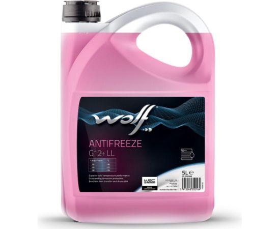 Wolf ANTI-FREEZE LL G12+ 5L dzesēšanas skidrums sarkans koncentrāts -72o OAT