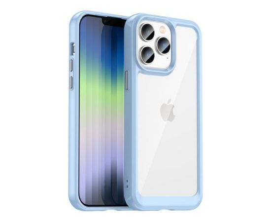 iLike Apple  iPhone 14 Pro Max hard case with a gel frame Translucent Blue