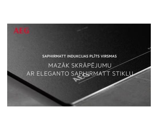 AEG TI64IB10IZ indukcijas plīts virsma 60cm Hob2Hood melns matēts 7000.sērijas SaphirMatt SenseBoil