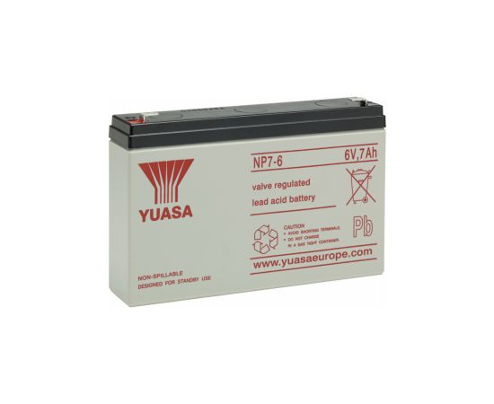 6V 7Ah YUASA akumulators NP7-6 151x34x97mm