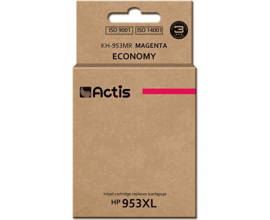 Actis KH-953MR ink (replacement for HP 953XL F6U17AE; Standard; 25 ml; magenta) - New Chip