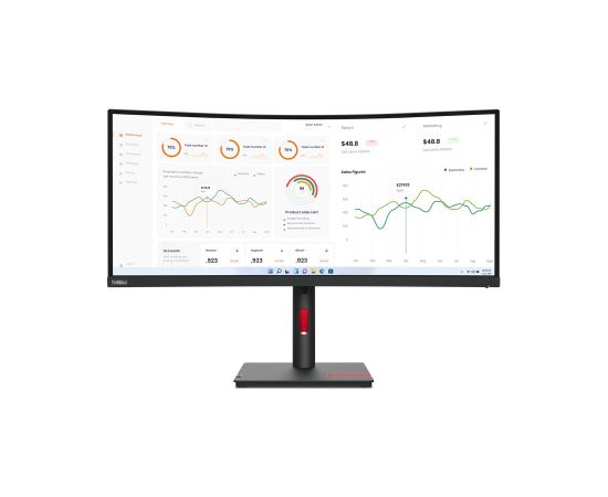 Lenovo ThinkVision T34w-30 LED display 86.4 cm (34") 3440 x 1440 pixels Wide Quad HD Black