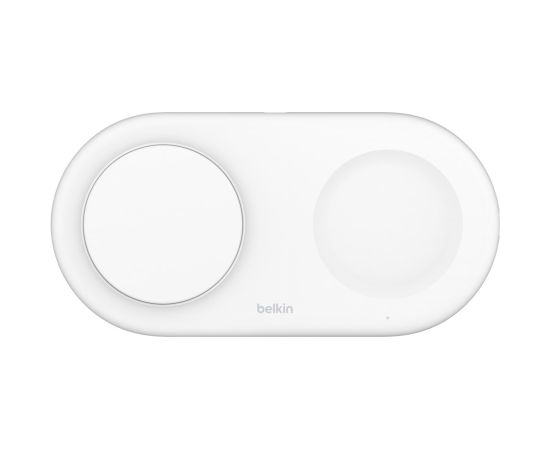 BELKIN MAGNETIC CHARIGING PAD 2IN1 QI2 15W WHITE