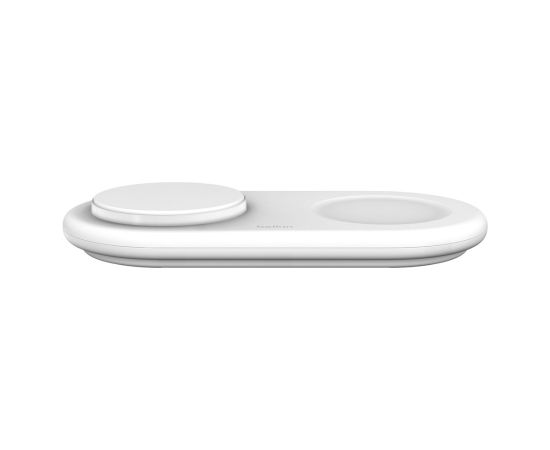 BELKIN MAGNETIC CHARIGING PAD 2IN1 QI2 15W WHITE