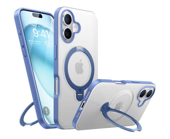 Torras Ostand Spin Case for iPhone 16 (Blue)