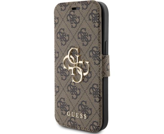 Guess GUBKP15S4GMGBR iPhone 15 | 14 | 13 6.1" brązowy|brown book 4G Metal Logo