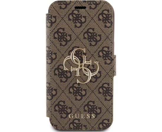 Guess GUBKP15S4GMGBR iPhone 15 | 14 | 13 6.1" brązowy|brown book 4G Metal Logo