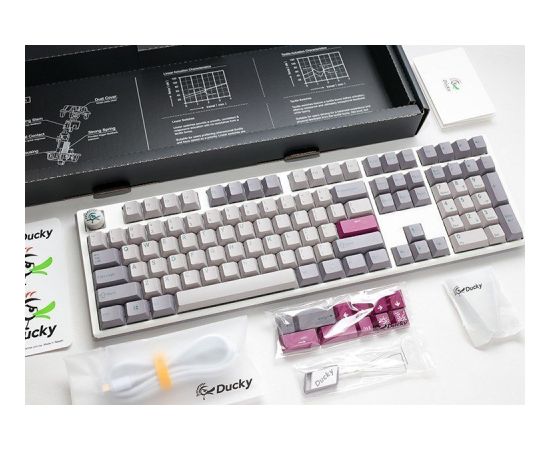 KLAVIATŪRA Ducky One 3 Mist Grey Gaming Tastatur, RGB LED - MX-Brown