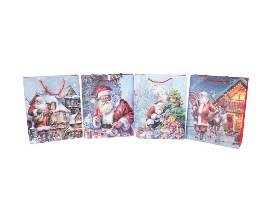 Gift bag SANTA M, 26x32x10cm, mix