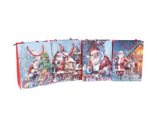 Gift bag SANTA S, 18x24x8,5cm, mix