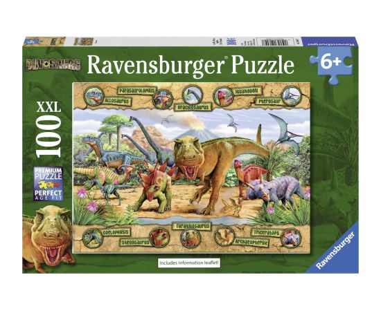 Ravensburger Puzzle 100 pc Dinosaurs XXL