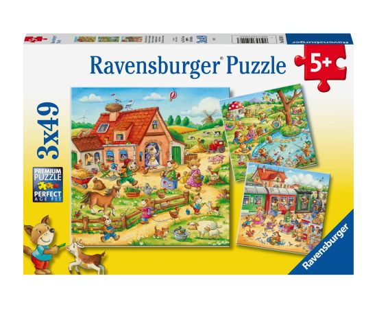 Ravensburger Puzzle 3x49 pc Holidays in the Countryside